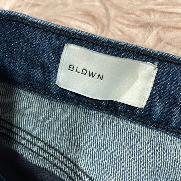 BLDWN High Waisted Cropped Wide Leg Pleated Jeans Aura - Picture 3 of 11